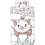Parure de lit housse de couette enfant marie aristochat 140x200 + taie d oreiller 50x70cm