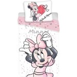 Parure de lit housse de couette minnie white 140x200 + 50x70cm