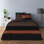 Parure de lit housse de couette avec taies doreiller 100% coton 57 fils swan 220x240 cm