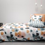 Parure de lit housse de couette 100% coton 57 fils pontino 220x240 cm - marque - motifs - classique - ...