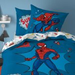 Parure de lit enfant spiderman home avenger - 100% coton - 140x200 cm