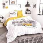 Parure de lit imprime fantaisie en coton big apple