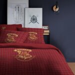Parure de lit harry potter tartan en flanelle de coton 140x200 cm