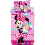 Parure de lit minnie flowers disney - housse de couette coton r�versible lit 1 personne