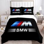 Parure de lit � motif bmw (housse de couette et 2 taies doreiller) housse de couette 140 x 200 cm