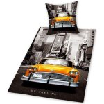 Parure de lit - new york - housse de couette 135x200 cm - 1 taie doreiller 80x80 cm - 100% coton