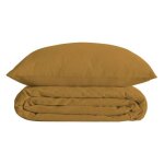 Parure de lit percale jaune moutarde 260x240cm - atmosphera cr�ateur dint�rieur