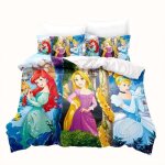Parure de lit princesses parures de lit raiponce cendrillon 140x200cm[170]