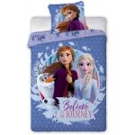 Parure de lit - reine des neiges - journey - 140x200 cm - 100% coton - lavable en machine