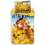 Parure de lit le roi lion - 100% coton - jaune marron bleu et noir - 140 x 200 cm