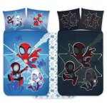 Parure de lit - spidey & friends (spiderman ghost - spider spin) - marvel - 100x140 cm - 100% coton - ...
