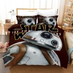 Parure de lit star wars - licence star wars - housse de couette et 2 taie doreiller - motif impression ...