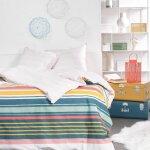 Parure de lit - today - sunshine - 11. 23 imprim ray - 2 personnes - 220 x 240 cm - 100% coton 57 fils ...