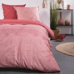 Parure de lit - today - sunshine - 2 personnes - 220x240 cm - coton - rouge - autres motifs