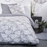 Parure de lit today sunshine - housse de couette 220x240cm et 2 taies d'oreillers 63x63 cm - 2 personnes ...