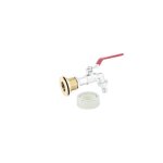 Passe - paroi - laiton - m�le 1 - femelle 3 / 4 - robinet chrom� - �vacuation eau de pluie