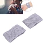 Bracelet anti - naus�e - fafeicy - mod�le gris - acupression - 2 pi�ces - soulagement naturel