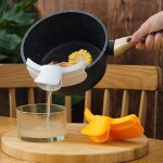Passoire À clipser Égouttoir À casseroles en silicone fixez la passoire À la casserole pour Égoutter ... Passoire À clipser Égouttoir À casseroles en silicone fixez la passoire À la casserole pour Égoutter ...