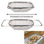 Passoire - cook concept - argent - poign�es extensibles