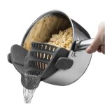 Passoire de cuisine - silicone - Égouttoir - clip de vidange - idéal pour riz pâtes légumes Passoire de cuisine - silicone - Égouttoir - clip de vidange - idéal pour riz pâtes légumes