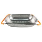 Passoire rectangulaire en acier inoxydable avec poignes antidrapantes et extensibles - 7l