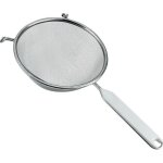 Passoire tamis à manche - d : 18 cm - aluminium et plastique - blanc Passoire tamis à manche - d : 18 cm - aluminium et plastique - blanc