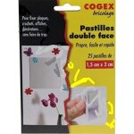 Pastille double face - cogex - 25 pcs - blanc - 8 mm Pastille double face - cogex - 25 pcs - blanc - 8 mm