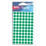 Pastilles rondes 8mm couleur vert - agipa - marquage de documents - plannings - inventaires