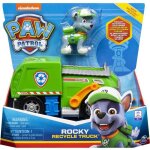 Pat patrouille : chien rocky et son camion poubelle vert avec fourche - figurine et vehicule - nouveaute ...