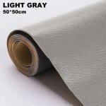 Patch autocollant - simili cuir synthtique - 50x137cm - gris clair - rparation de meubles - sige de ...
