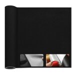 Patch de r�paration cuir noir mat 50 x 137cm simili cuir autocollant pour canap� vestes patch cuir auto ...