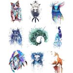 Patch thermocollant9pcs animaux feuille transfert textile transfert de papier de fer sur t - shirtimpression ...