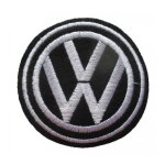 Patch thermocollant - volkswagen - logo vw - noir et blanc - 6cm - cusson pour vtements