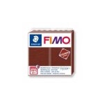 Pte polymre  modeler - fimo - leather effect - marron n779 - 57gr - effet cuir