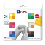 Pate fimo - soft - 24 demi pains - couleurs basiques - 26g