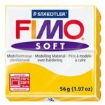 P�te � modeler et � cuire - fimo - soft - jaune soleil - 56g