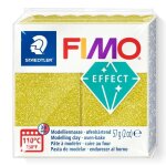 P�te � modeler polym�re - fimo - paillettes or - 57g - douce et mall�able - cuisson 30 min � 110�c
