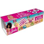 P�te � paillettes - barbie - barbie camper - 3 pots en forme de c?ur - rose bleu rouge - cr�ativit� enfantine ...
