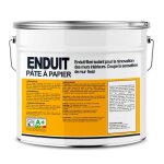 P�te � papier � base de fibres naturelles enduit d�coratif cr�pi int�rieur thermo - isolant 15 kg blanc ...