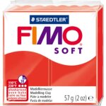 P�te polym�re fimo - marque fimo - mod�le soft - couleur rouge indien - 56g