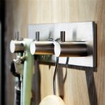 Patre  crochets inoxydable adhsif polyvalent porte - vtements porte - serviettes lavabo salle de ...