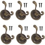 Pat�re - vintage - bronze - 6 pcs - alliage de zinc - design double crochet