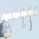 Pat�re murale avec 5 crochets - porte - manteau mural moderne - en m�tal - pour salle de baincuisinechambre ...