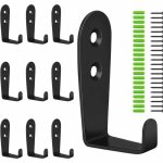 Patre porte manteau - folaya - vintage - 10 pcs - mtal noir - installation facile