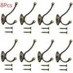 Patre - vintage - mtal - 8 crochets - noir - salle de bain / cuisine