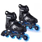 Patins � roulettes enfants 4 taille r�glable 38 - 41 (eu) costway - 4 roues en ligne lumineuses led - ...