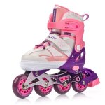 Patins � roulettes meteor rox - taille ajustable - coque rigide et l�g�re - m 34 - 37 - rose