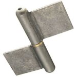 Paumelle de grille soud�e - g�n�rique - 80 mm - acier - � visser - n?uds ronds