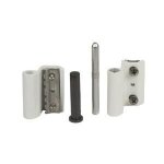 Paumelle grip + fapim avec axe en acier inox 7 mm - blanc 9010 - 9800a - 32