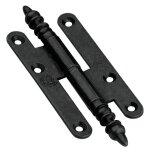 Paumelle - bros - 3ard145b - rustique - 140x55 mm - acier noir